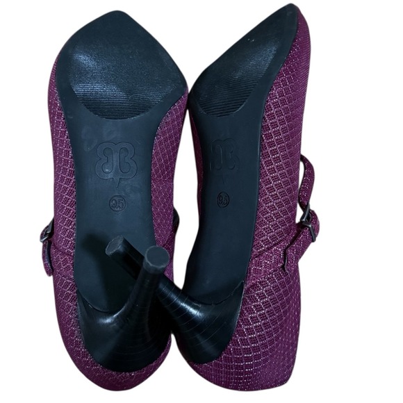 Betabrand Mile Marker Mary Jane Heels Womens 9.5 Pink Textured Fabric Cushioned - Picture 5 of 6